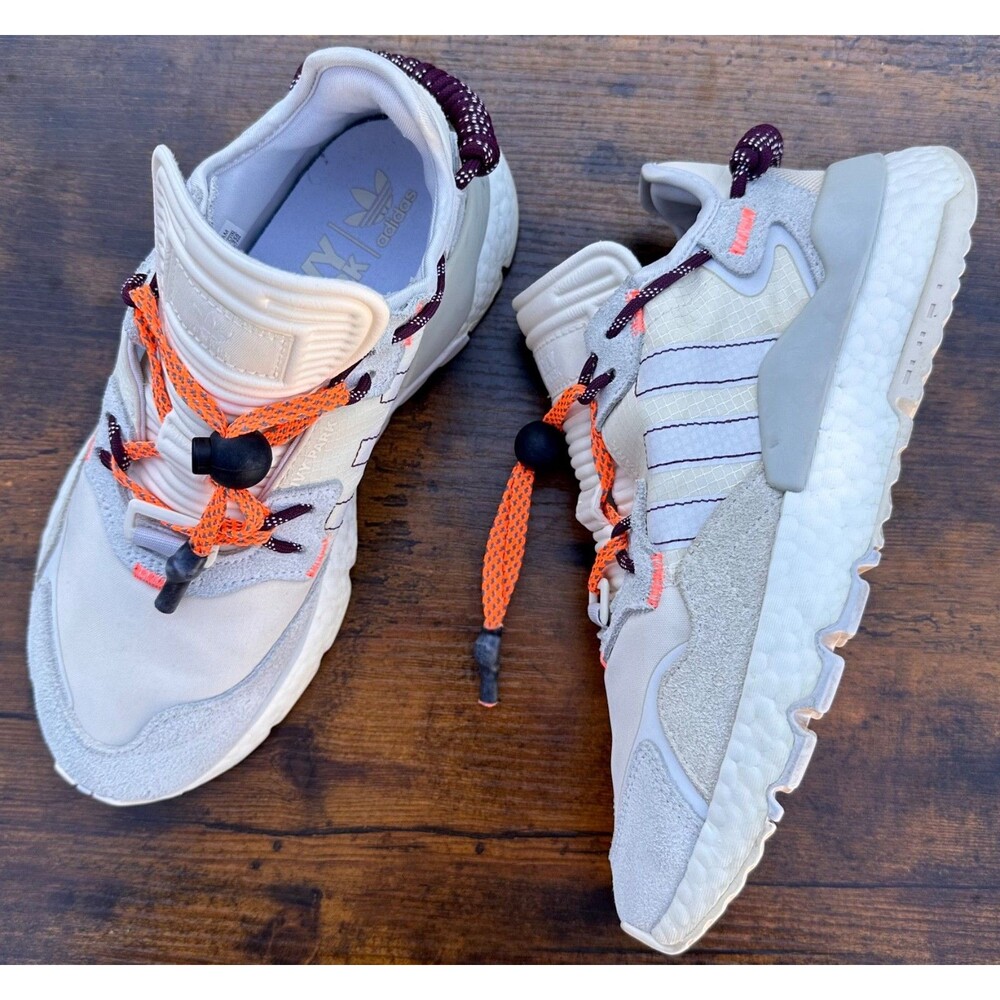 Ivy Park X Adidas Nite Jogger Boost FX3239 Beige Orange Trail Sneakers Mens 7.5 - Picture 13 of 16